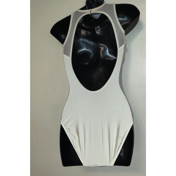Vintage Jantzen White Swimsuit Womens SMALL Bridal Quiet Luxury Beach Vacation - Picture 5 of 16